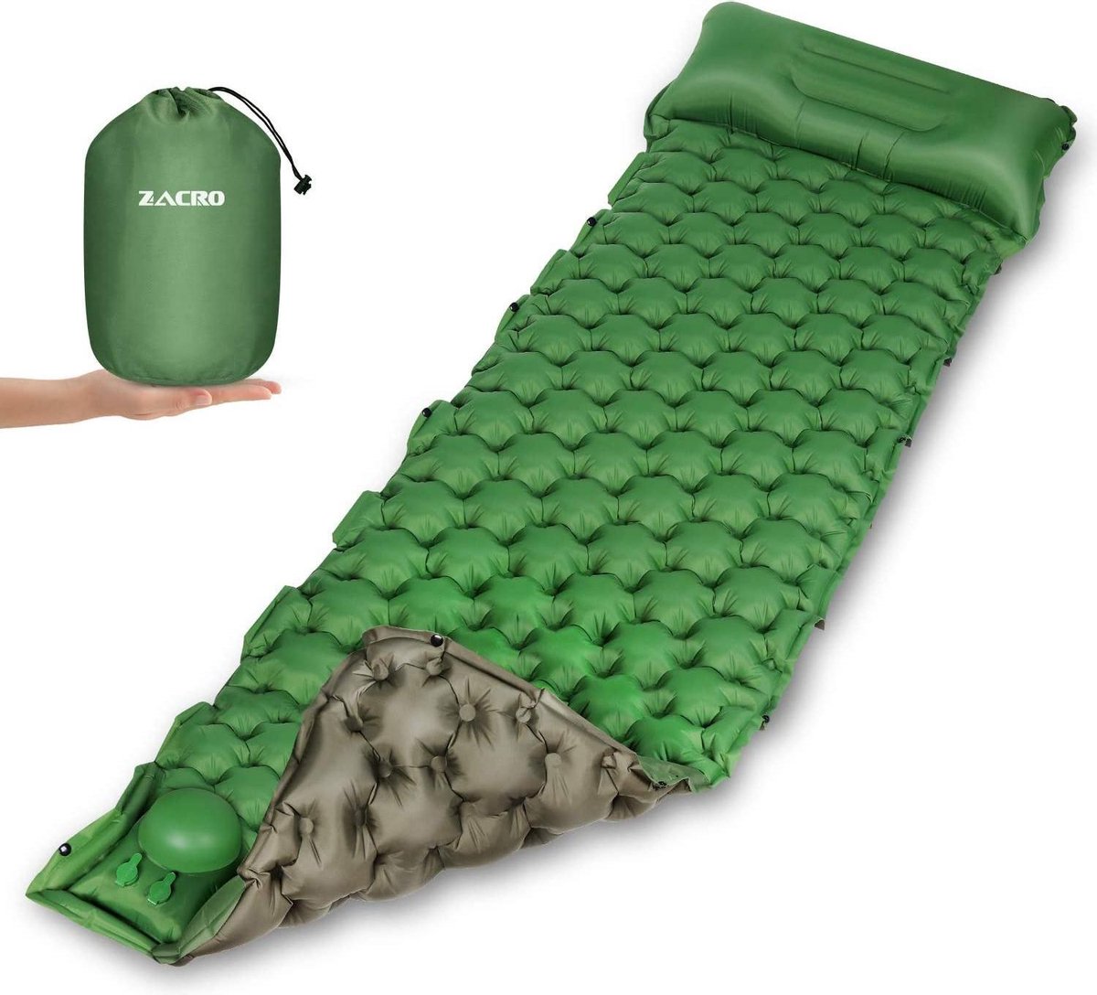 Zacro camping slaapmat met ingebouwde luchtpomp