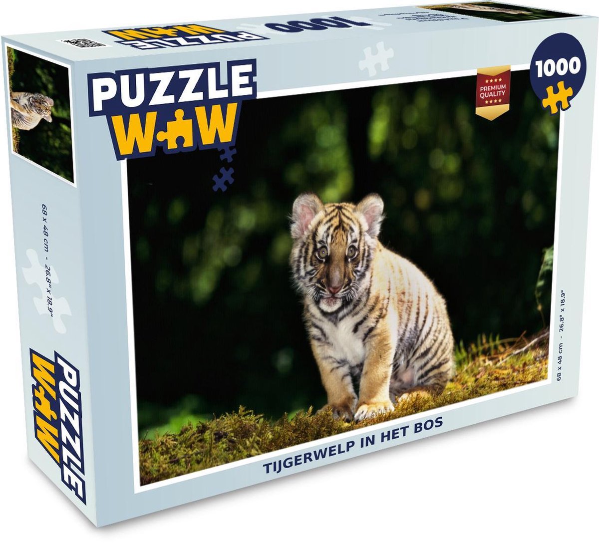 Puzzel Tijger 1000 stukjes - Tijgerwelp in het bos