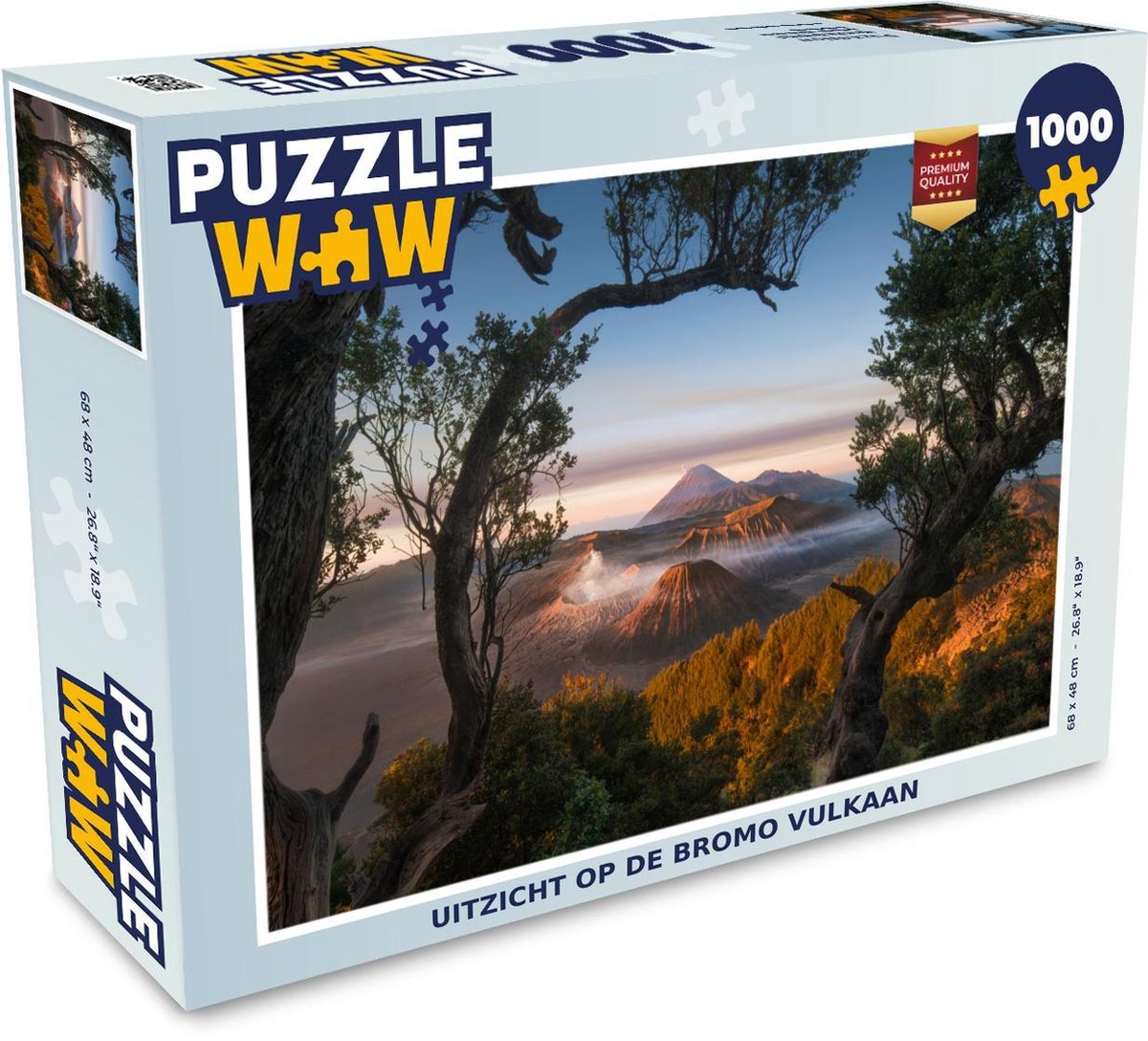 Puzzel 1000 stukjes volwassenen Bromo vulkaan 1000 stukjes - Uitzicht op de Bromo vulkaan puzzel 1000 stukjes  - PuzzleWow heeft +100000 puzzels