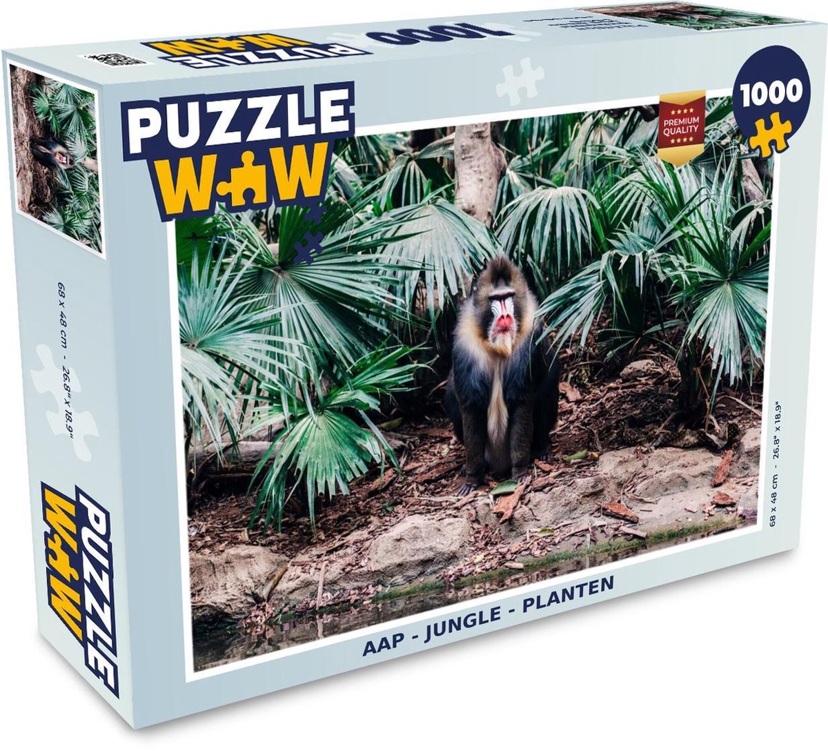 Puzzel - Puzzel 1000 stukjes volwassenen - Aap - Jungle - Planten - Legpuzzel