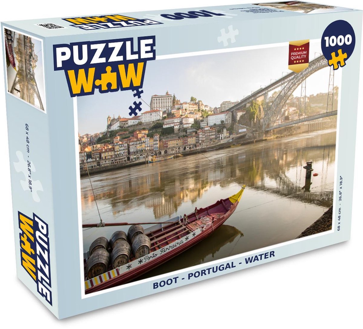 Puzzel - Puzzel 1000 stukjes volwassenen - Boot - Portugal - Water - Legpuzzel