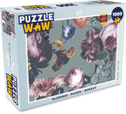 Puzzel - Puzzel 1000 stukjes volwassenen - Bloemen - Rozen - Boeket - Legpuzzel