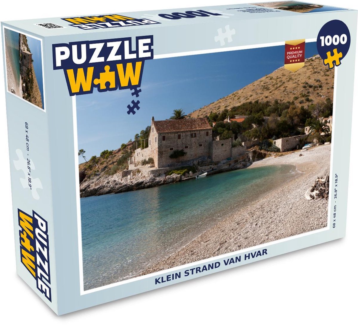 Puzzel 1000 stukjes volwassenen Hvar 1000 stukjes - Klein strand van Hvar puzzel 1000 stukjes  - PuzzleWow heeft +100000 puzzels