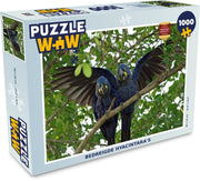Puzzel 1000 stukjes volwassenen Hyacinthara 1000 stukjes - Bedreigde hyacintara's  - PuzzleWow heeft +100000 puzzels