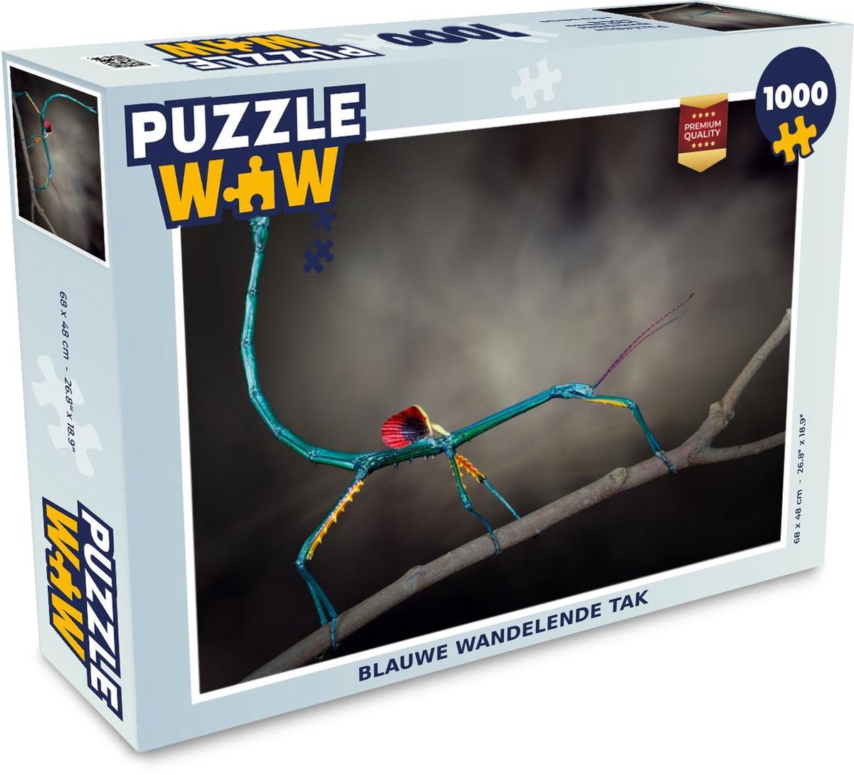 Puzzel - Puzzel 1000 stukjes volwassenen - Blauwe wandelende tak - Legpuzzel