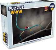 Puzzel - Puzzel 1000 stukjes volwassenen - Blauwe wandelende tak - Legpuzzel