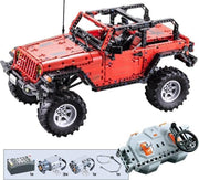 Cadabricks bouwpakket - bestuurbare off road auto XL - rood - technische bouwset