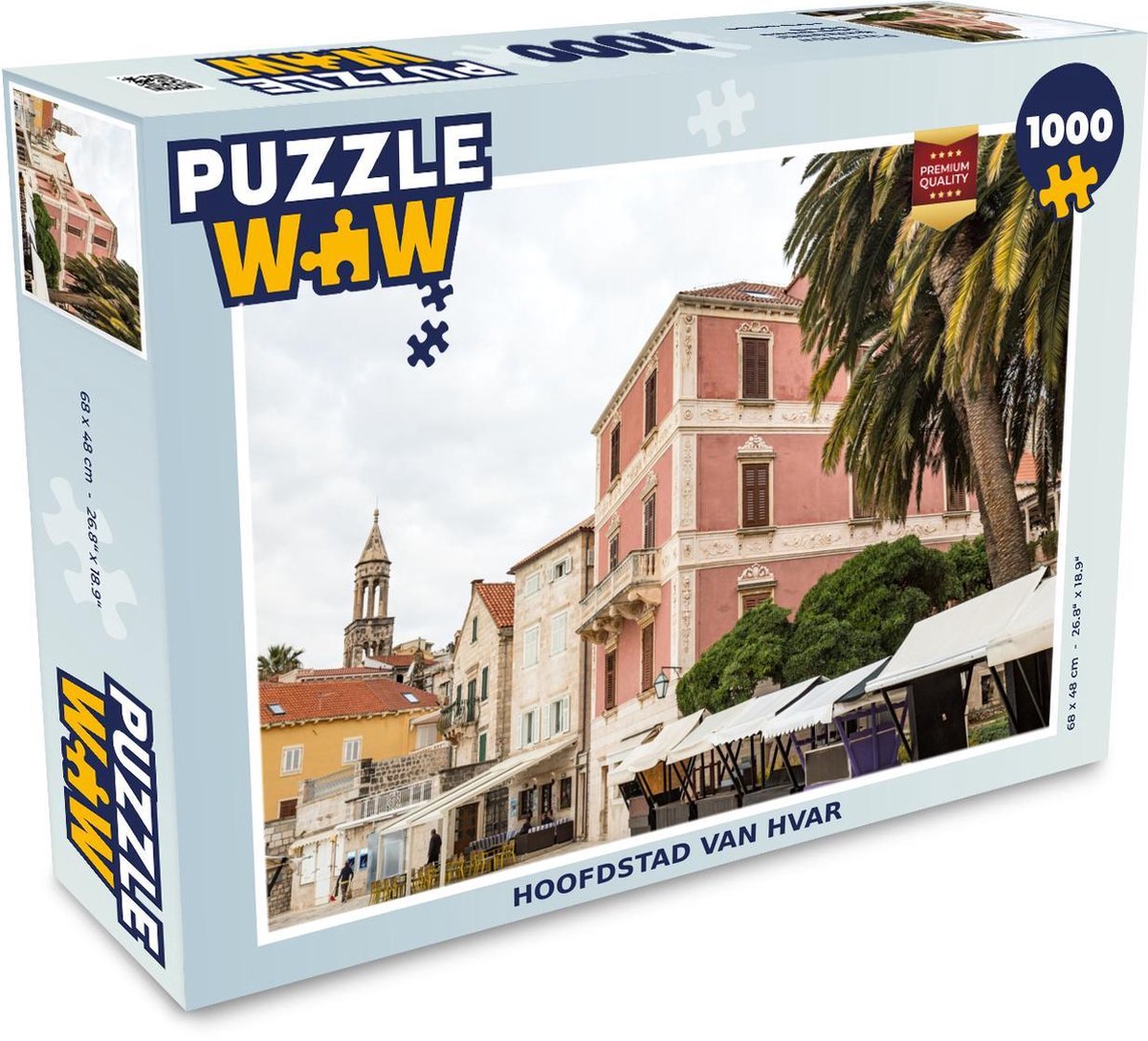 Puzzel 1000 stukjes volwassenen Hvar 1000 stukjes - Hoofdstad van Hvar puzzel 1000 stukjes  - PuzzleWow heeft +100000 puzzels