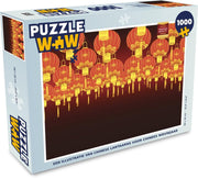 Puzzel 1000 stukjes volwassenen Chinees nieuwjaar illustratie 1000 stukjes - Een illustratie van Chinese lantaarns voor Chinees Nieuwjaar  - PuzzleWow heeft +100000 puzzels