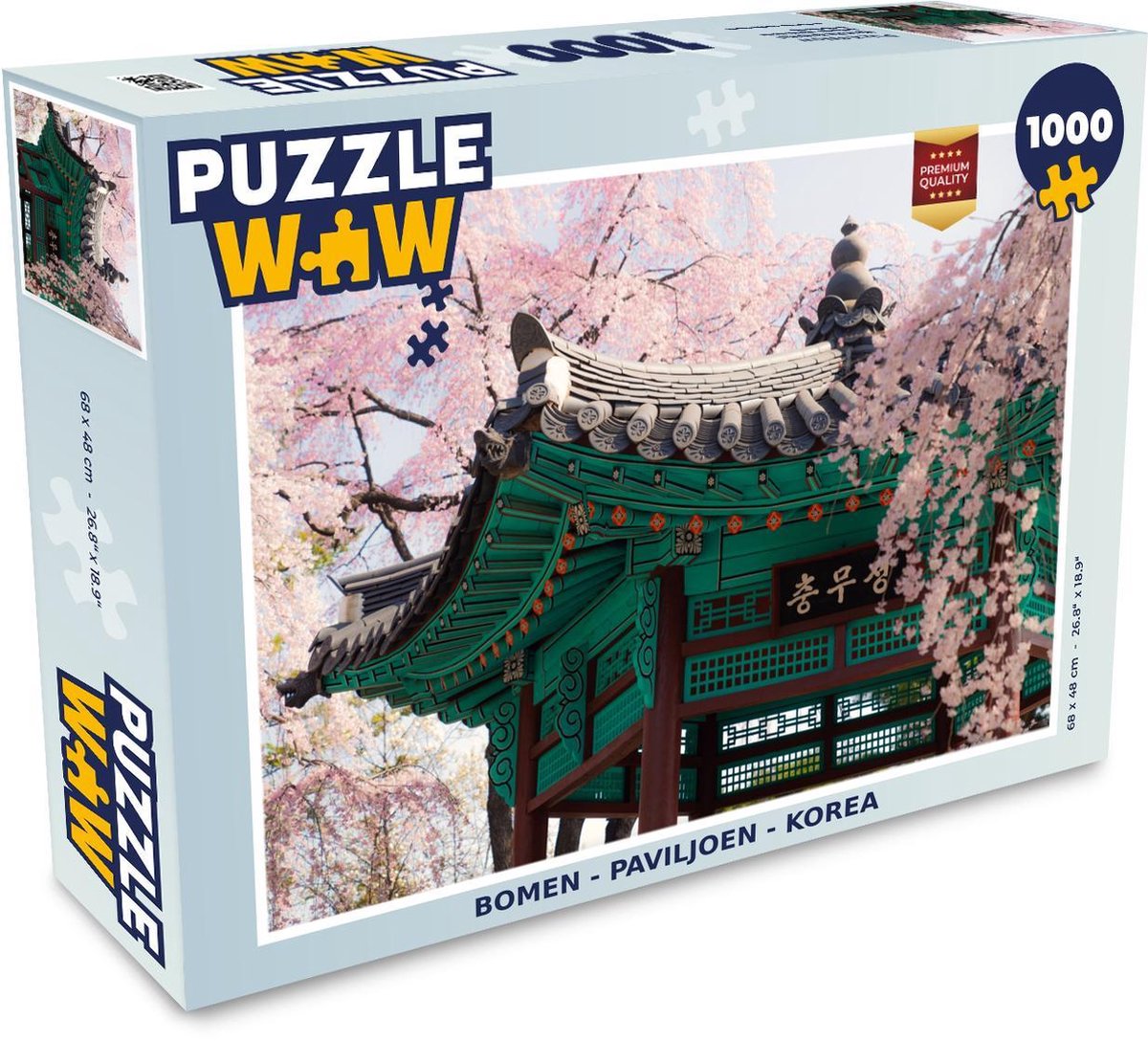 Puzzel - Puzzel 1000 stukjes volwassenen - Bomen - Paviljoen - Korea - Legpuzzel