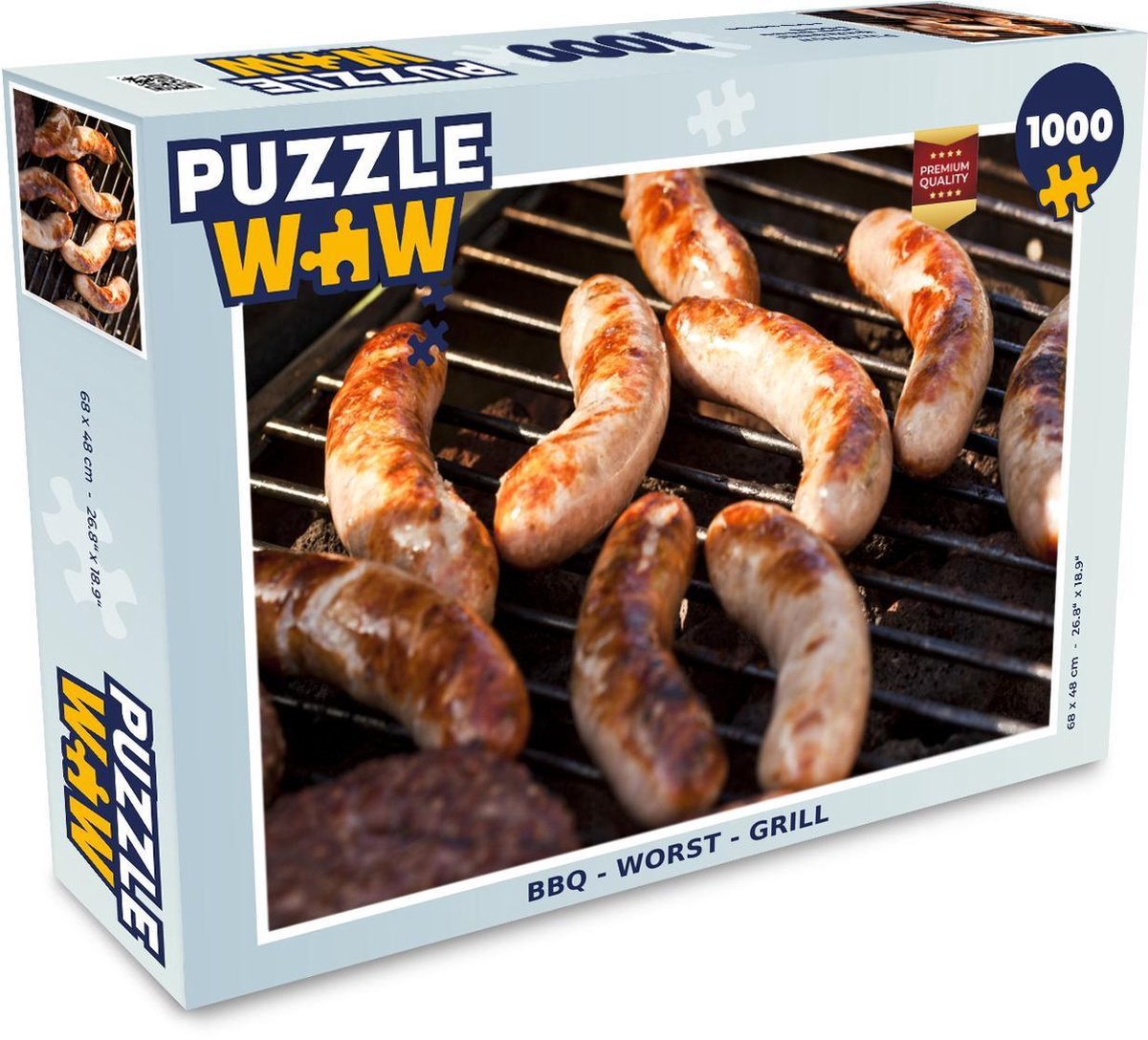 Puzzel - Puzzel 1000 stukjes volwassenen - BBQ - Worst - Grill - Legpuzzel