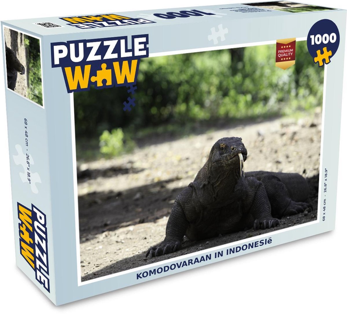 Puzzel 1000 stukjes volwassenen Komodo draak 1000 stukjes - Komodovaraan in Indonesië  - PuzzleWow heeft +100000 puzzels