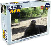 Puzzel 1000 stukjes volwassenen Komodo draak 1000 stukjes - Komodovaraan in Indonesië  - PuzzleWow heeft +100000 puzzels