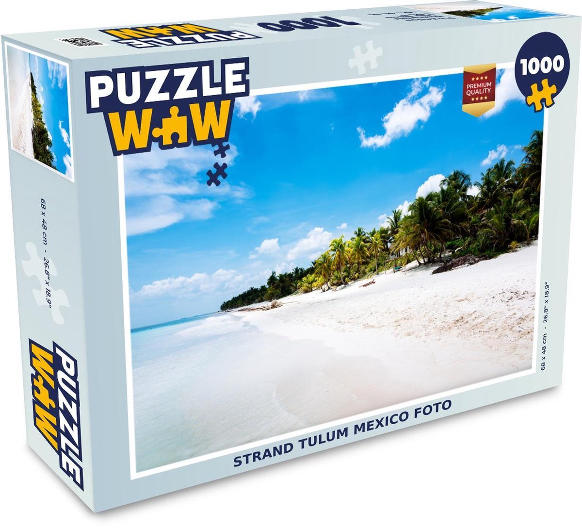 Puzzel 1000 stukjes volwassenen Mexico 1000 stukjes - Strand Tulum Mexico foto  - PuzzleWow heeft +100000 puzzels