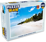 Puzzel 1000 stukjes volwassenen Mexico 1000 stukjes - Strand Tulum Mexico foto  - PuzzleWow heeft +100000 puzzels
