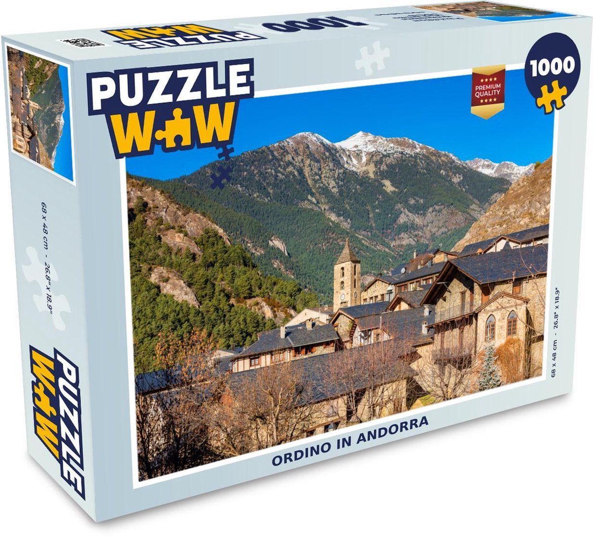 Puzzel 1000 stukjes volwassenen Andorra 1000 stukjes - Ordino in Andorra puzzel 1000 stukjes  - PuzzleWow heeft +100000 puzzels