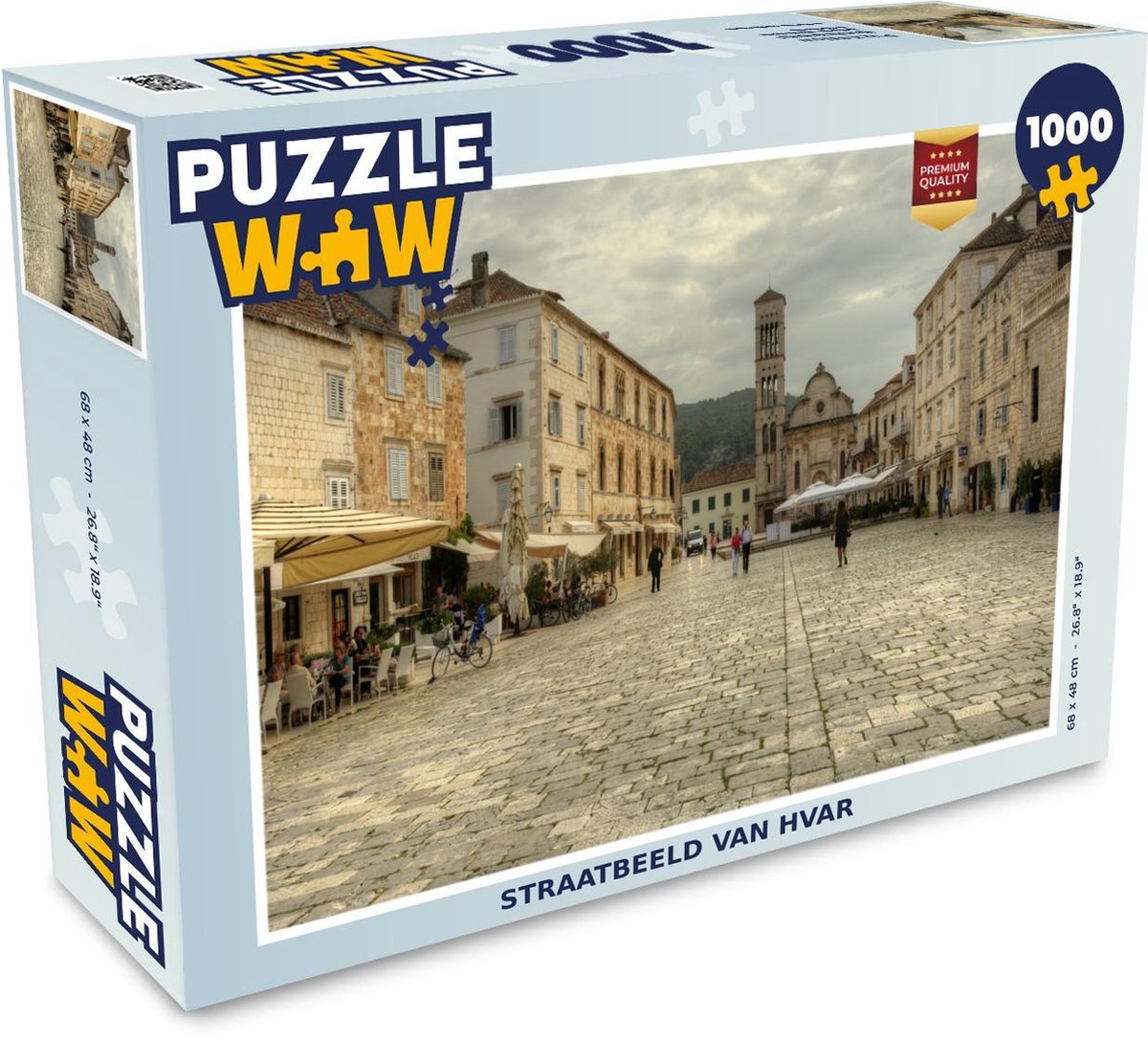 Puzzel 1000 stukjes volwassenen Hvar 1000 stukjes - Straatbeeld van Hvar puzzel 1000 stukjes  - PuzzleWow heeft +100000 puzzels