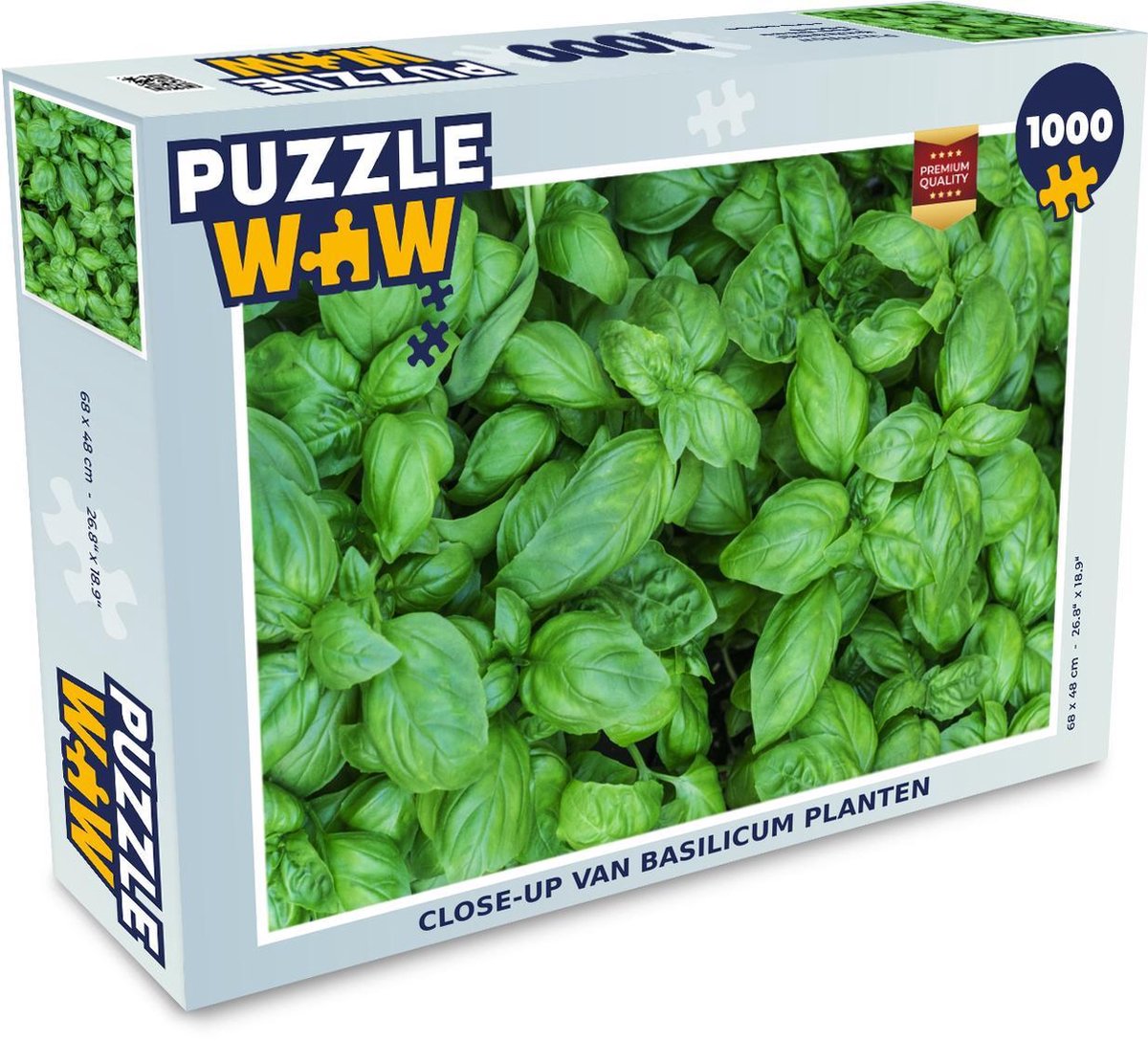 Puzzel - Puzzel 1000 stukjes volwassenen - Close-up van basilicum planten - Legpuzzel