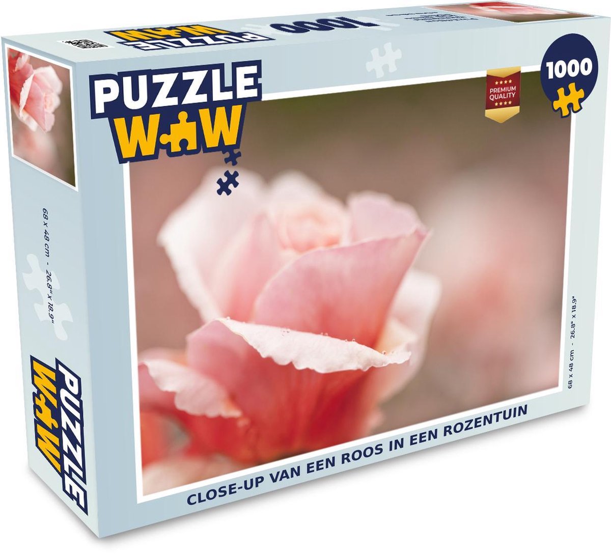 Puzzel 1000 stukjes volwassenen Rozen close-up 1000 stukjes - Close-up van een roos in een rozentuin puzzel 1000 stukjes  - PuzzleWow heeft +100000 puzzels