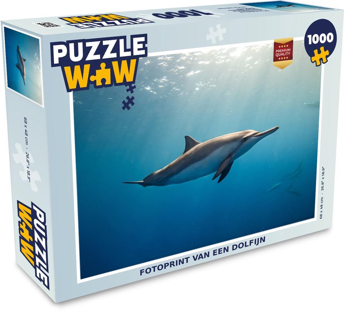 Puzzel 1000 stukjes volwassenen Dolfijn 1000 stukjes - Fotoprint van een dolfijn  - PuzzleWow heeft +100000 puzzels