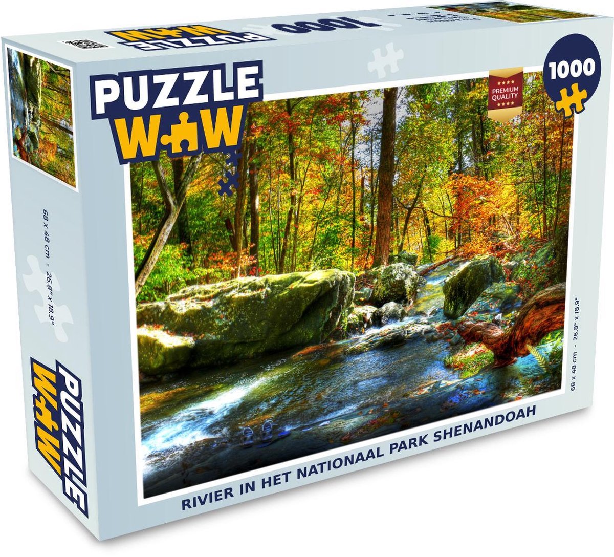 Puzzel 1000 stukjes volwassenen Nationaal park Shenandoah 1000 stukjes - Rivier in het Nationaal park Shenandoah  - PuzzleWow heeft +100000 puzzels
