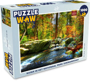 Puzzel 1000 stukjes volwassenen Nationaal park Shenandoah 1000 stukjes - Rivier in het Nationaal park Shenandoah  - PuzzleWow heeft +100000 puzzels