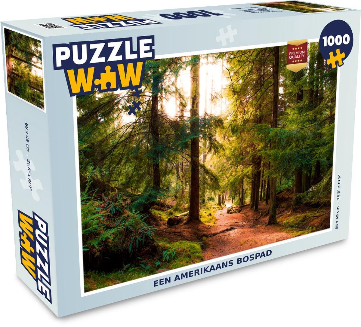 Puzzel 1000 stukjes volwassenen Bospaden 1000 stukjes - Een Amerikaans bospad  - PuzzleWow heeft +100000 puzzels