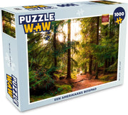 Puzzel 1000 stukjes volwassenen Bospaden 1000 stukjes - Een Amerikaans bospad  - PuzzleWow heeft +100000 puzzels