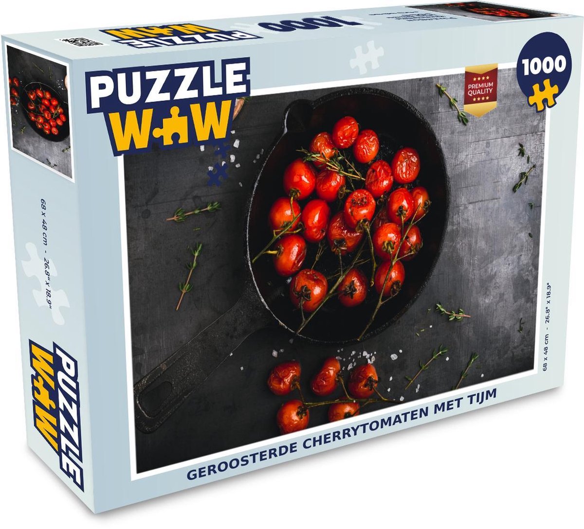 Puzzel 1000 stukjes volwassenen Koekenpan 1000 stukjes - Geroosterde cherrytomaten met tijm  - PuzzleWow heeft +100000 puzzels