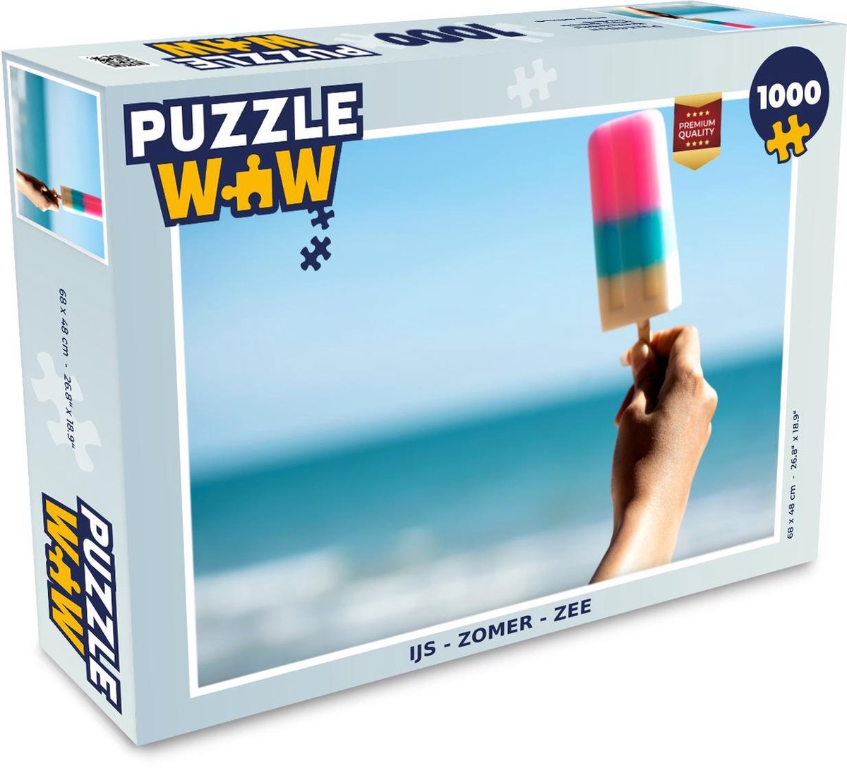 Puzzel - Puzzel 1000 stukjes volwassenen - IJs - Zomer - Zee - Legpuzzel
