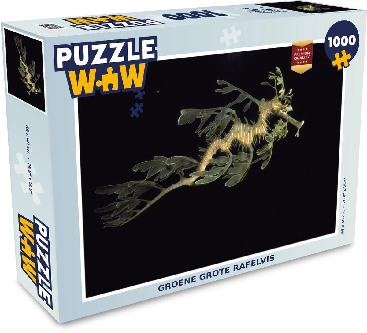 Puzzel 1000 stukjes volwassenen Grote Ravelvis 1000 stukjes - Groene grote rafelvis  - PuzzleWow heeft +100000 puzzels