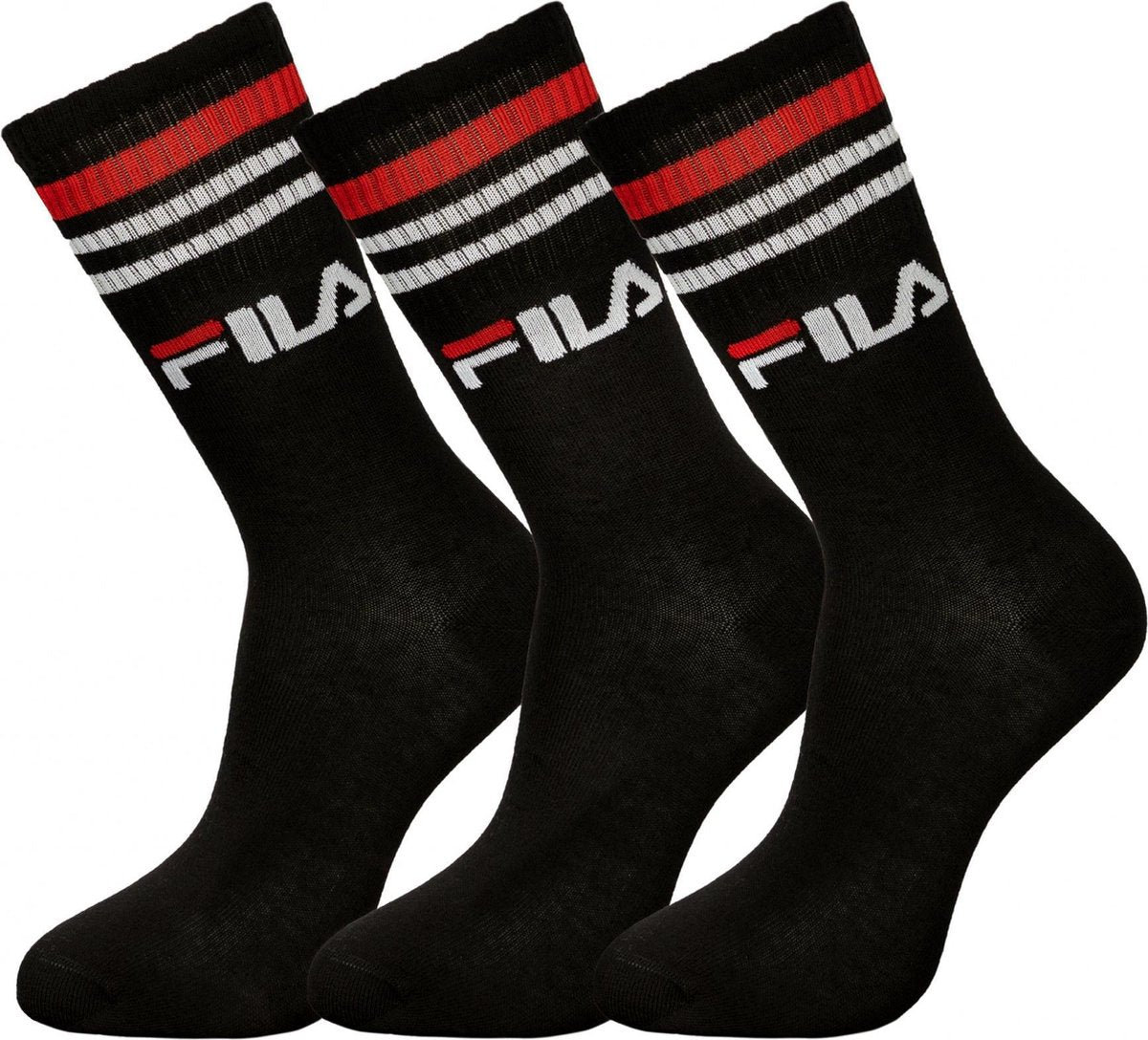 Fila - 6-pack Sokken - Zwart - Maat 35-38