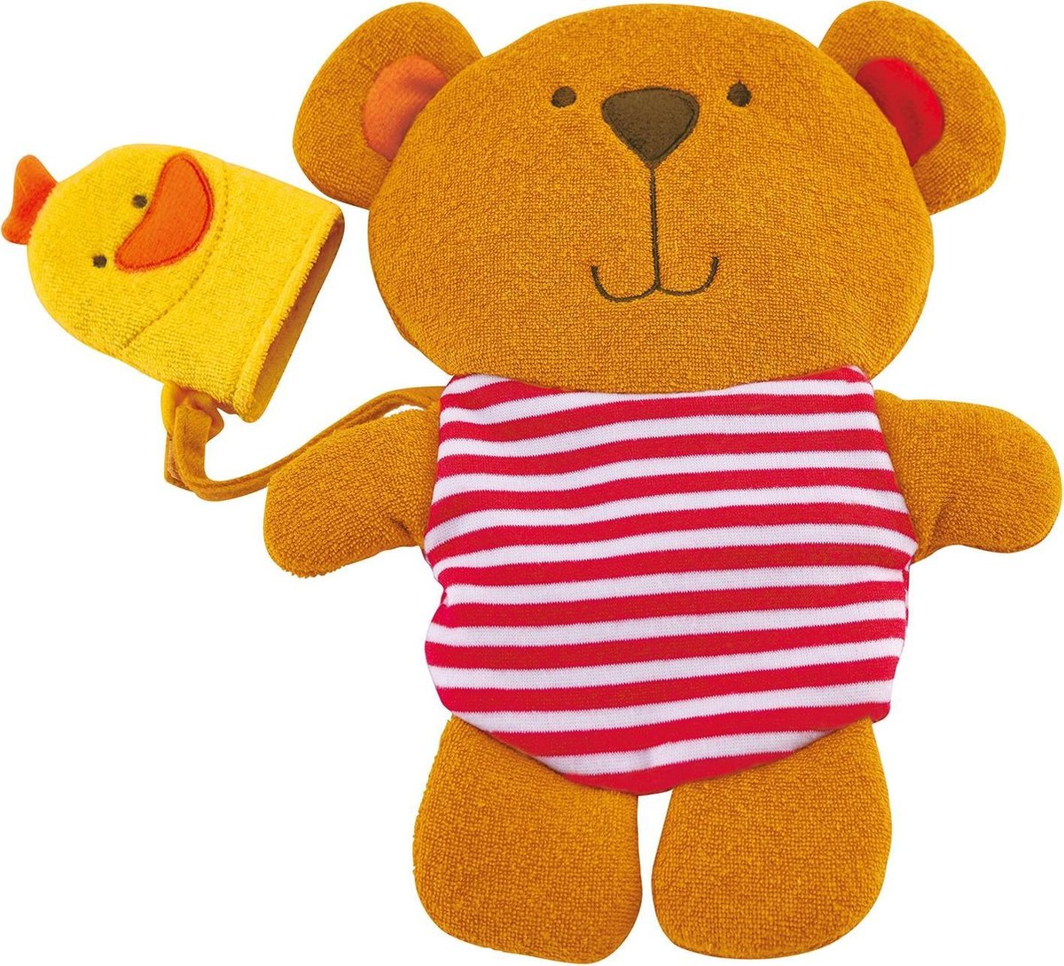 Hape Washandje Teddy And Duck Bruin