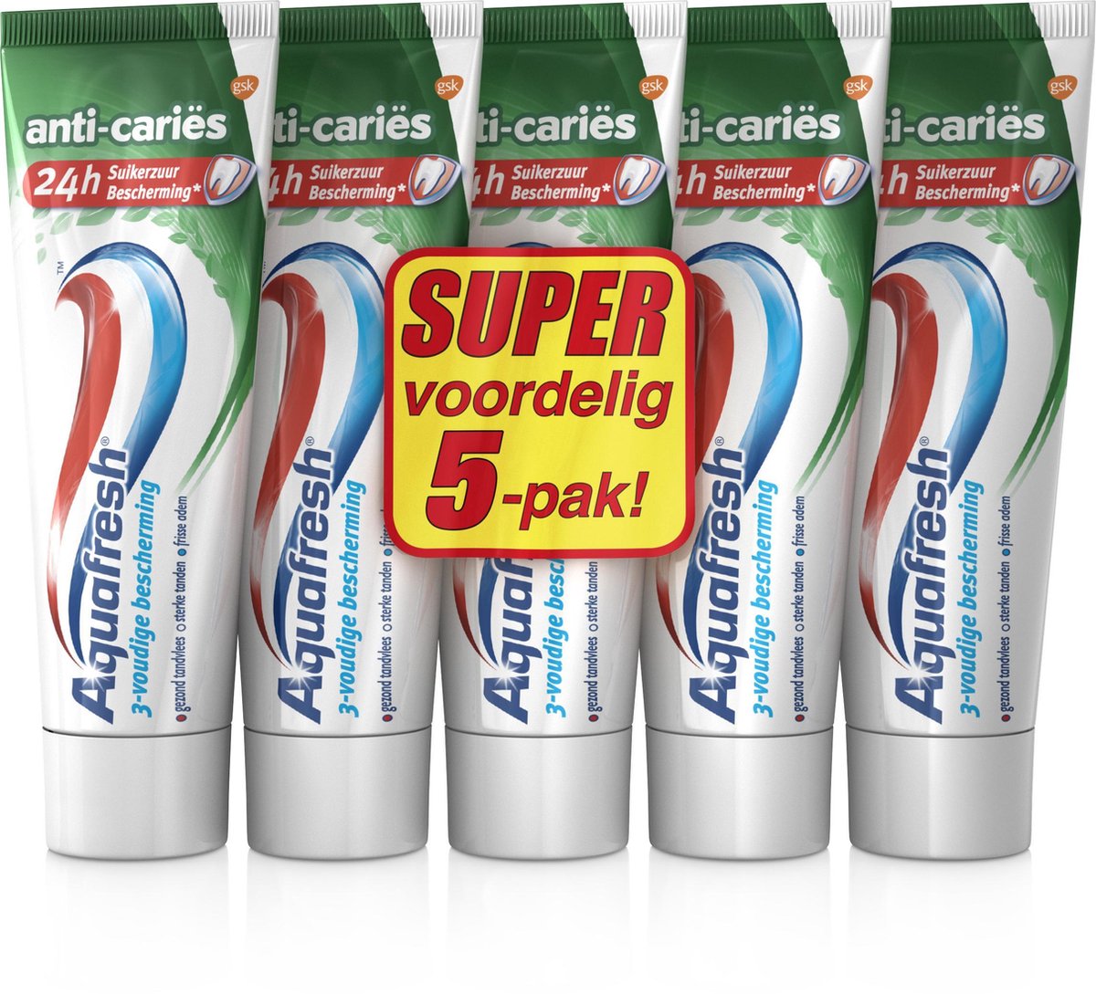 AQF Anti-Caries 5x75ml - Tandpasta