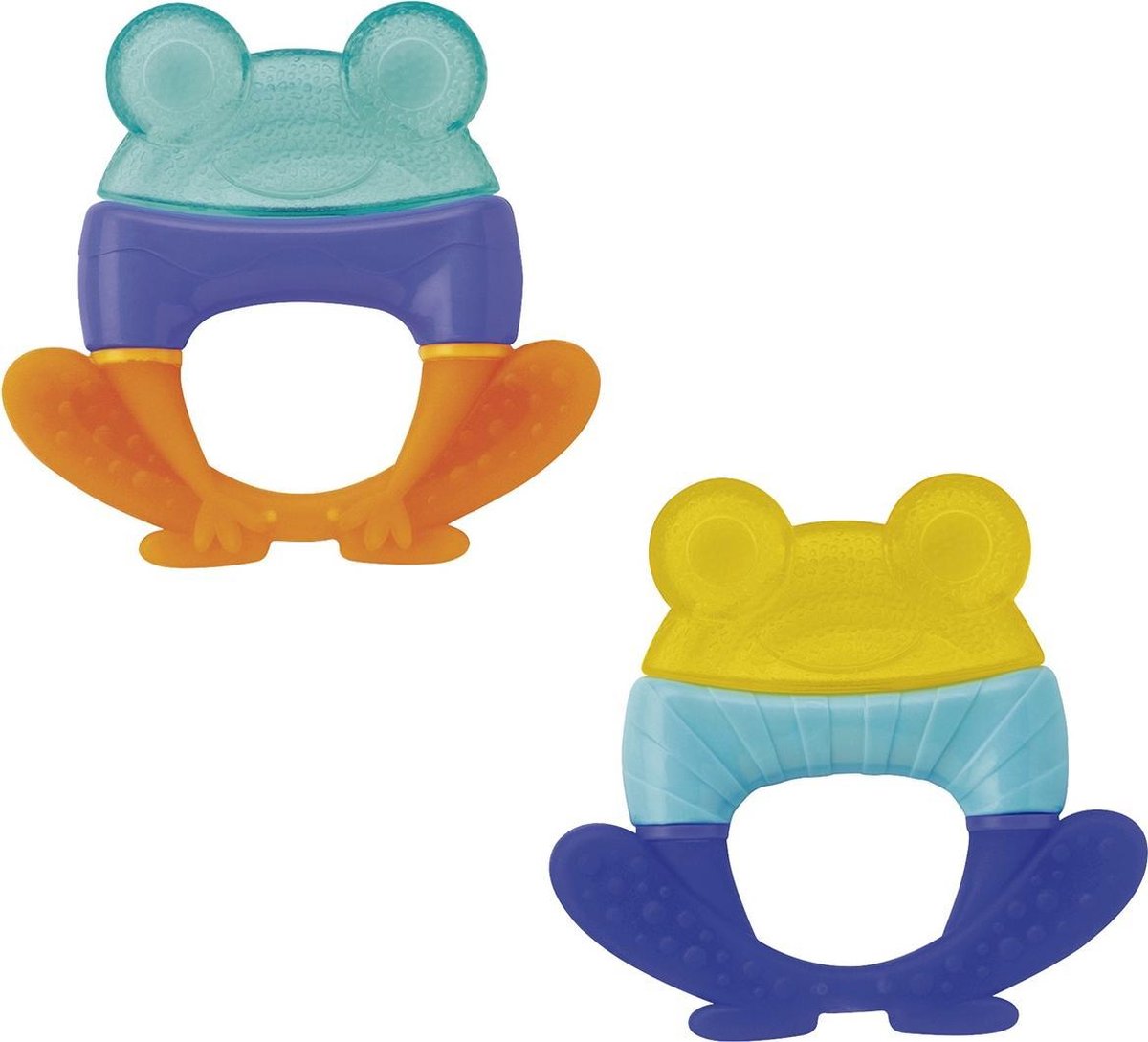 Saro Bijtring Kikker Geel/blauw Junior