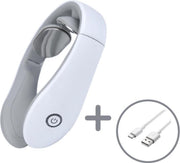 nekmassage - wit - vouwbaar - 16 standen elektroden pulsen + hitte functie