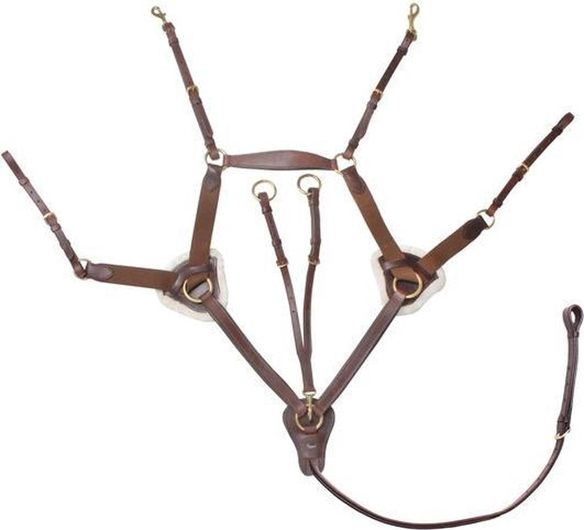 HORKA 5 PUNTS VOORTUIG ELASTISCH COB BRUIN/GOUD