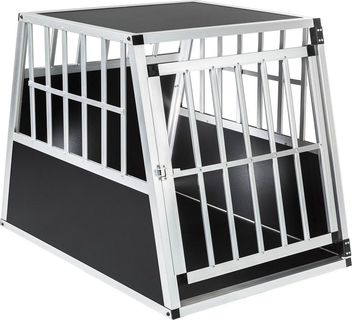 Tectake Single Hondenbench - Zwart/Zilver - 90 x 66 x 69