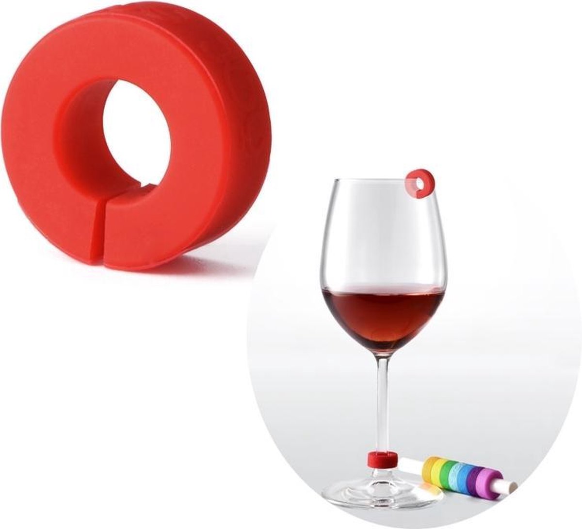 Originele Xiaomi cirkel vreugde iriserende identificatie ring wijn glas beker markeringen