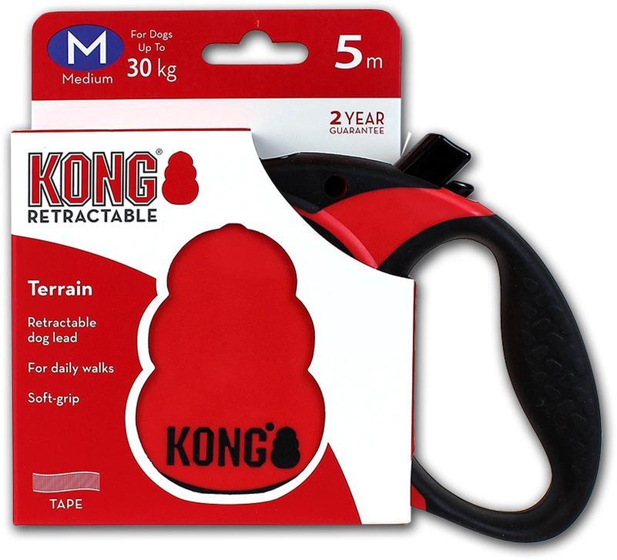 KONG Retractable Leash Terrain - M - Rood