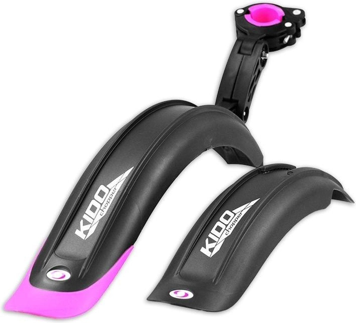 Simpla Spatbordenset Kido Pro 16 18 Inch Zwart/roze