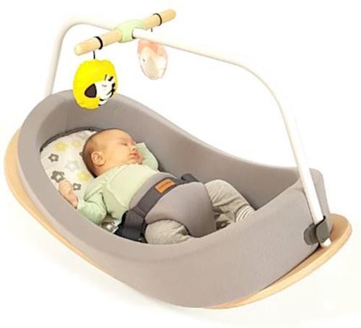 Mamatoyz Babygym Loop 3-in-1 Junior 90 Cm Katoen/hout Grijs