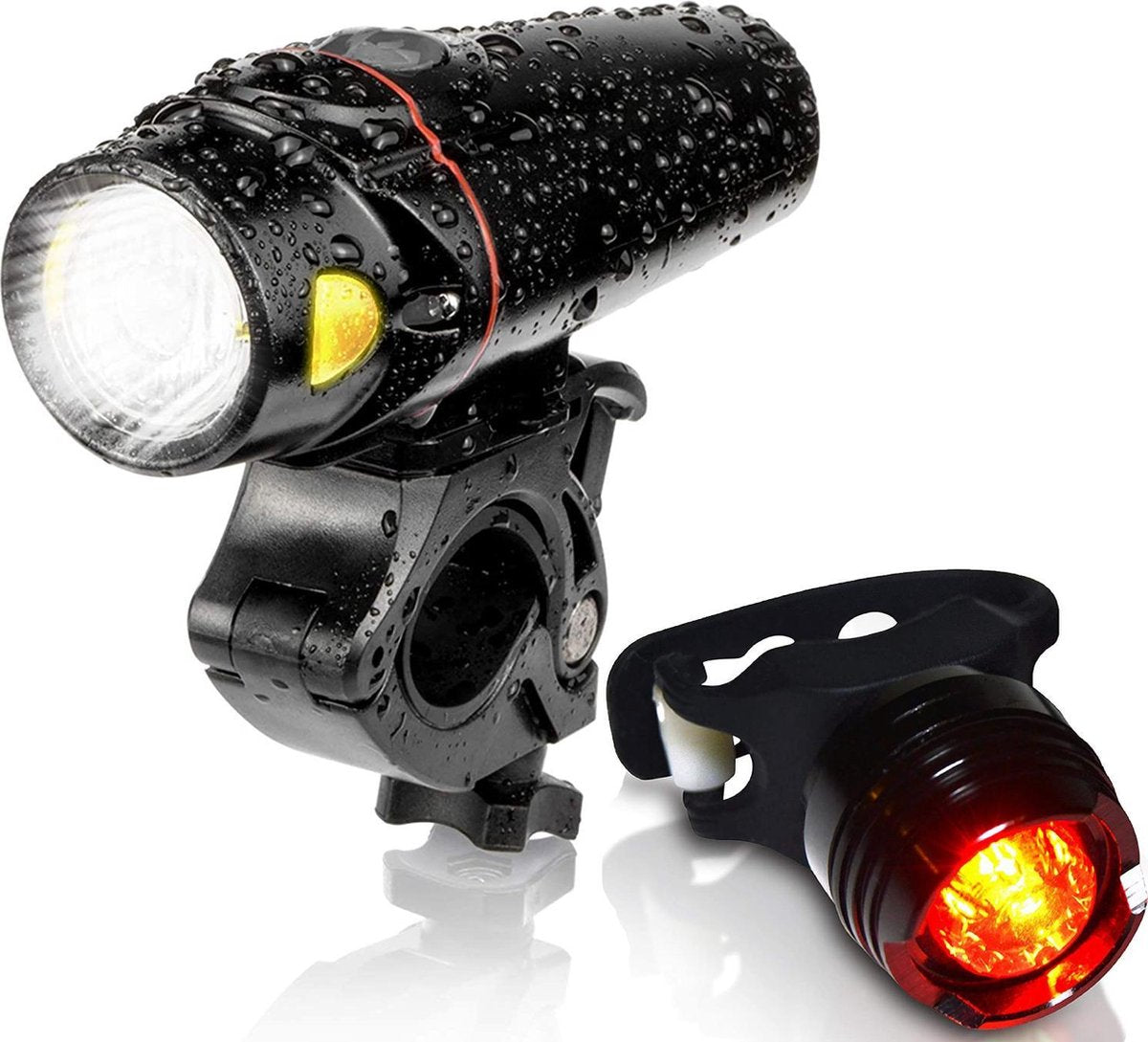 LED Fietslampen USB Oplaadbaar - Voor- en Achter - 2200MAH