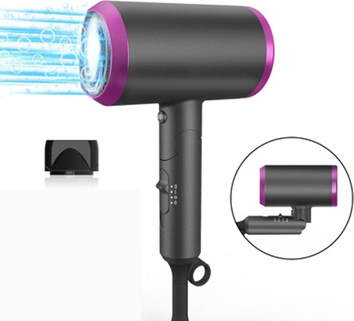 Fuegobird 3 in 1 Professionele Föhn - Negatieve Ionische Föhn - Met Diffuser - 3 Temperatuur - 2 Snelheden
