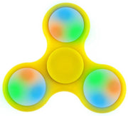 Hand Spinner met LED verlichting geel 7.5 cm