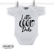 Rompertje Cool Little Dude - Wit/Zwart - Maat 62/68