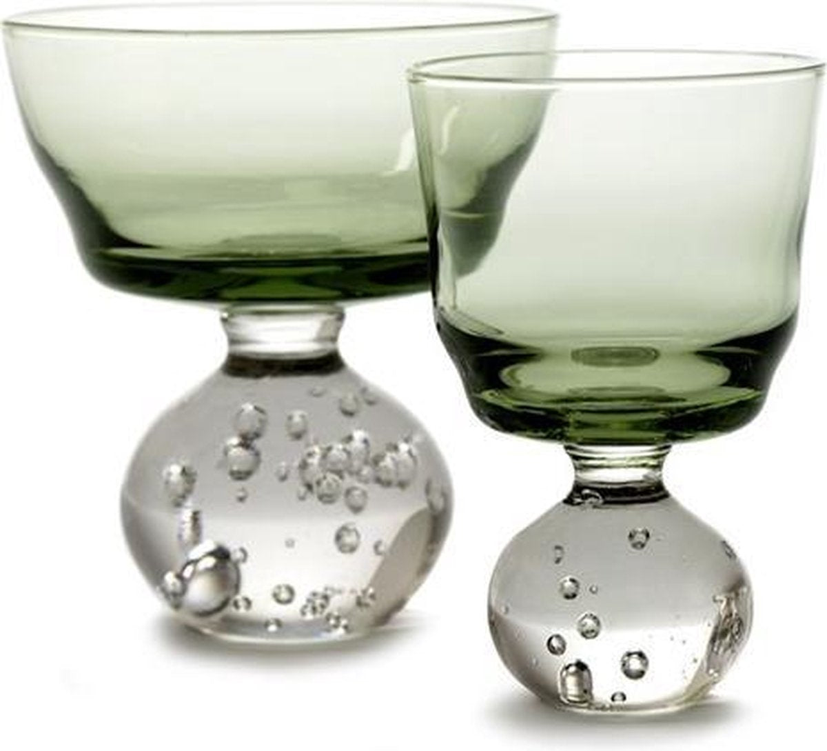 Serax Bela Silva Eternal glas op voet S D6.3cm H9.5cm groen