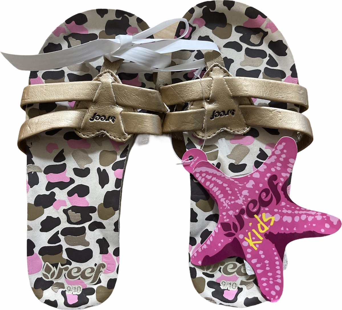Slippers | Teenslippers | Reef | Panterprint | Maat 25