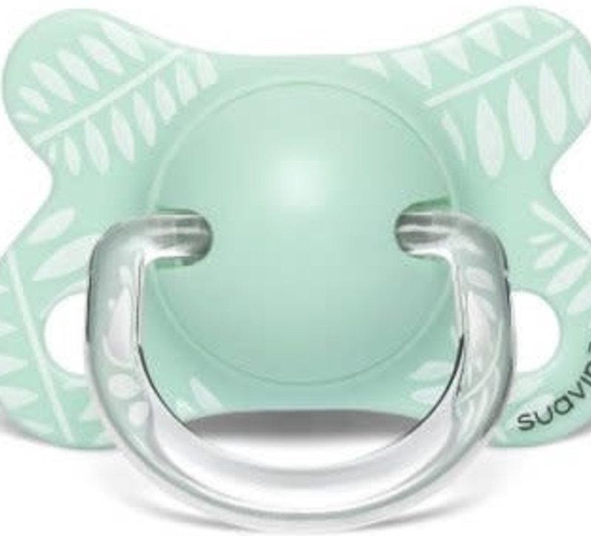 Suavinex - Silicone speen 2-4m natural mint blaadjes