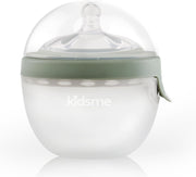 KidsMe 2-in-1 siliconen ovale feeder - Grijs